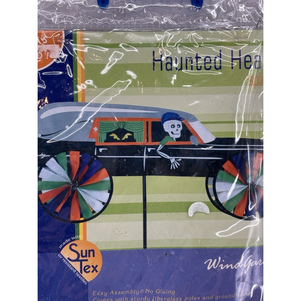 Haunted Hearse Spinner, Whirligig, Garden Stake by Premier Kites Wind